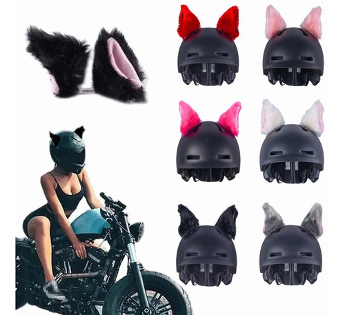 Parejas Cuernos/orejas Gato Para Cascos Motos Kawaii  1 Par