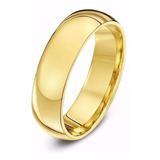 Aliança De Ouro Casamento 18k 750 Legítimo C/ 6,0mm Largura