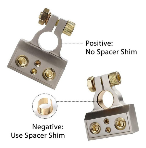 Lotfancy Conectores De Terminales De Batería, Calibre 0/2/4/
