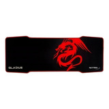 Mouse Pad Para Mouse Y Teclado Gamer Xl 80cm X 30cm Netmak E Color Negro Con Rojo Diseño Impreso N/a