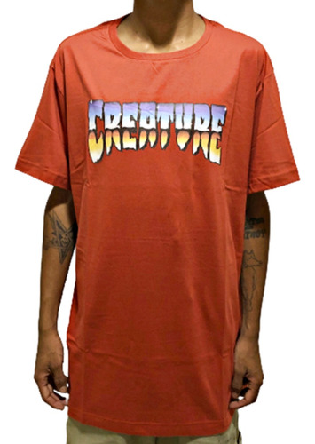 Camiseta Creature Chrome Laranja Escuro Original C/nf