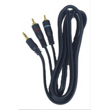 Cable 1,80 M. Audio Uso Rudo 2 Plug Rca 1 Plug 3.5mm