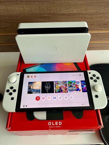 Nintendo Switch Oled + Jogos + Controle + Case