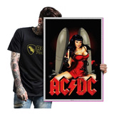 Quadro Placa Acdc Rock Blues Heavy Metal Tamanho A2 12