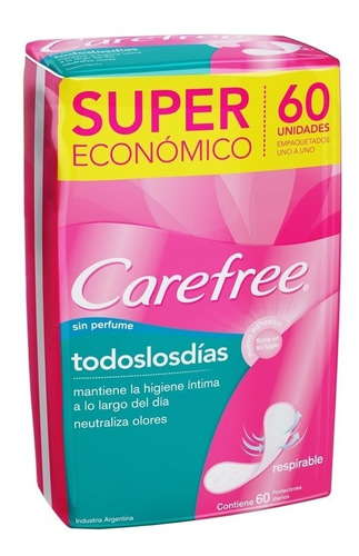 4 Carefree Protector Todos Los Dias X 60