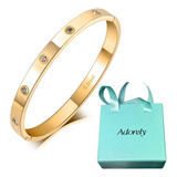 Pulsera Love Bracelet Acero Inoxidable Cristales Adorely 