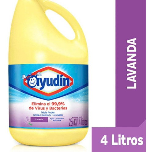 Lavandina Ayudin Triple Poder Aromatiza Lavanda X4 L Triple