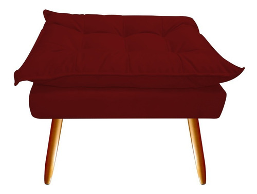 Puff Puf Decorativo Opala Suede Marsala Sala