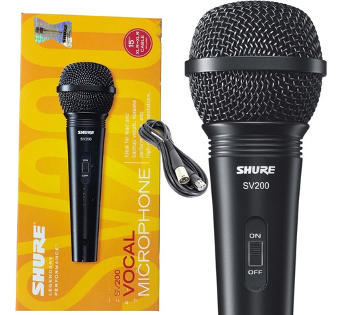 Microfone Original Shure Sv200 Com Cabo 2 Anos Garantia