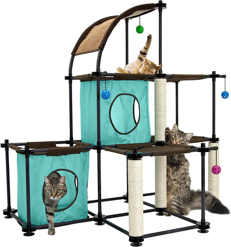 Kitty City Claw Mega Kit Muebles Para Gatos, Durmiente Para 