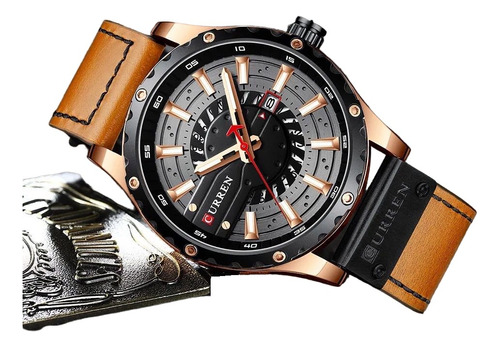 Hermoso Reloj Para Hombre Marca Curren Original Pulso Cuero