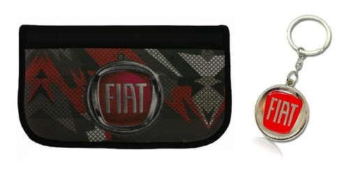 Llavero Fiat Logo Metalico + Porta Documentos Organizador