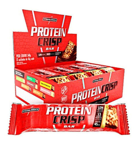 Protein Crisp Bar Cx C/ 12un Integralmedica Peanut Butter