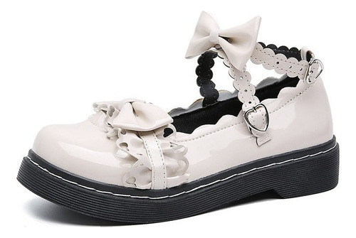 Zapatos De Cuero Lolita Suave Retro Japonés Para Mujer Zapat