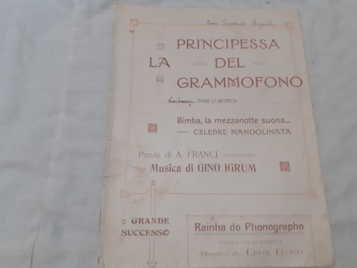 Partitura La Principessa Del Grammofono Nelson E Igrum