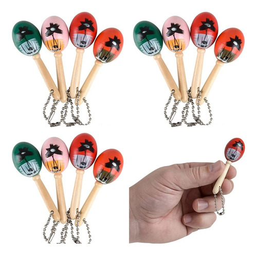 Pack Llaveros De Maracas Coloridas Para Fiesta Mexicana 24pc