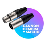 Par De Fichas Conectores Xlr Canon Cannon Macho Y Hembra 