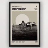 Cuadro Interestelar Película 51x36 Madera Vidrio Poster I11