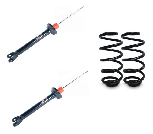 Kit Amortiguadores Y Espirales P/ Ford Ka 08 A 15 Traseros