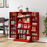 Armario De Almacenamiento De Cocina Artpower 41'', Rojo Bril