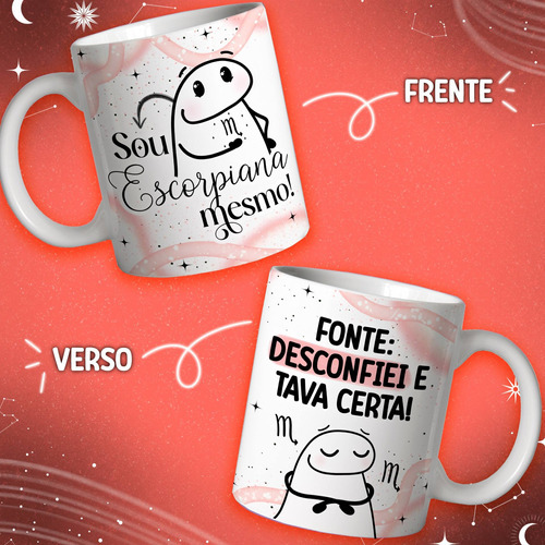 Caneca Personalizada Memes Flork Signos Cor Flork_escorpião