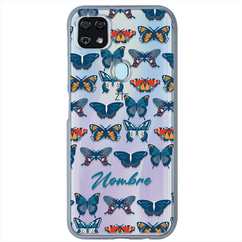 Funda Para Zte Mariposa Personalizada Con Tu Nombre