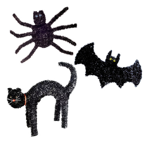 Adorno Hallowen Gato Araña O Murciélago Decoración Hogar 