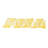 Fita Aramada Telada Ouro Com Brilhos 3,8cm X 9,14m - Rizzo