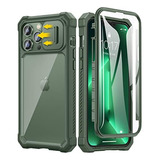 Funda Caka Para iPhone 12 Y 13 Pro Max-polar Verde