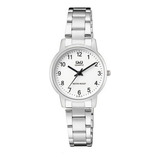 Reloj Para Mujer Qyq Q&q Qa47j204y Plateado Acero + Estuche 