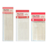 Palitos P/chupetines De 13 Cm Blanco Parpen  Blister X 24