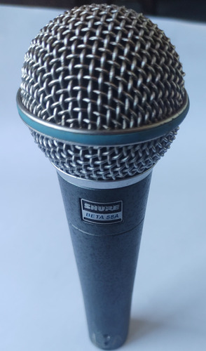 Microfone Shure Beta Beta 58a Dinâmico Azul/prateado