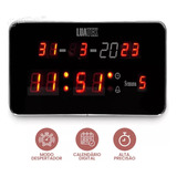 Relógio Led Digital De Parede Alarme Calendário Quarto Sala