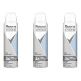 Desodorante Aero Rexona Clinical 150ml Sem Perfume-kit C/3un