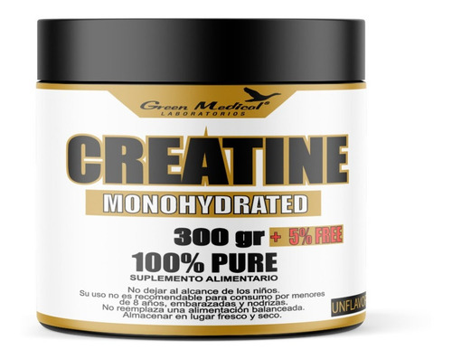 Creatina Monohidratada Gm 300 Gr (+5%) 60 Servicios. Fitness Sabor Sin Sabor