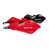 Cubre Puños Universal  Wirtz Completo Aluminio Moto Rojo Neg