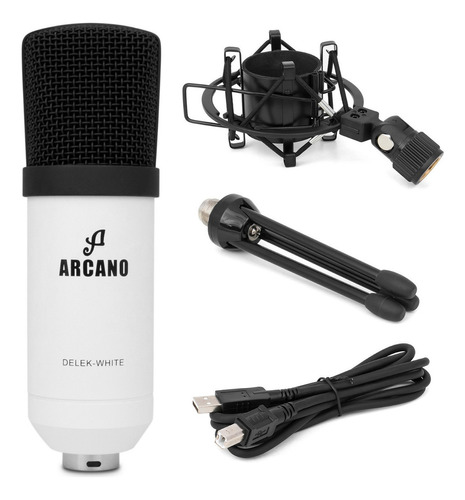 Microfone Arcano Delek-white Condensador Unidirecional