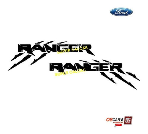 Calcomania Ranger Rasguño Ford Camioneta Accesorios 2piezas