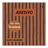 Painel Ripa De Madeira Adesivo Vinilico 3d - Kit