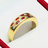 Anillo Medio Sin Fin Doble Oro 18k Mujer Compromiso