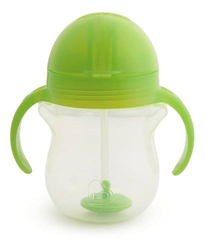 Vaso Pitillo Entrenador Munchkin Con Pitillo Flexible 7 Oz Color Verde