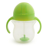 Vaso Pitillo Entrenador Munchkin Con Pitillo Flexible 7 Oz Color Verde