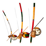 Kit 3 Berimbau Pintado Tamanho 60 Cm / 105 Cm / 160 Cm .