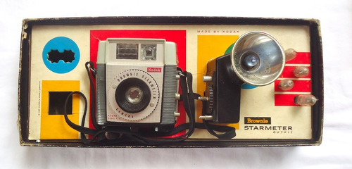 Camera Fotografica Kodak Brownie Starmeter - Na Caixa - 1960