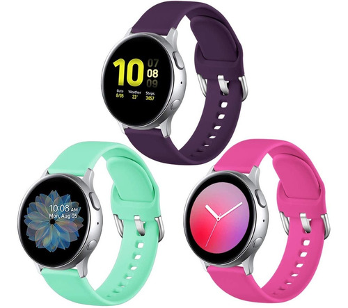 3 Mallas P/ Samsung Watch Active 1 Y 2 (3 41mm) Large Tj1