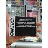 Manual Instrucciones Gameboy Advance 