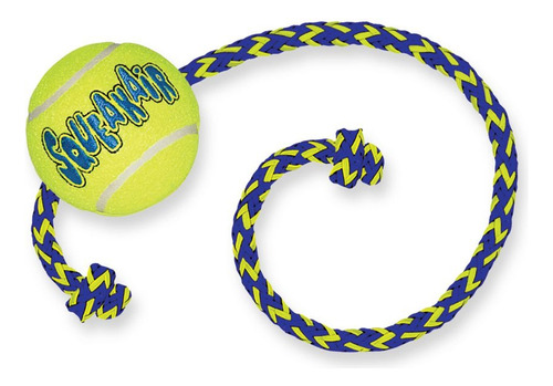 Juguete Para Perro Kong Pelota De Tenis Con Cuerda 6 Cm Color Amarillo