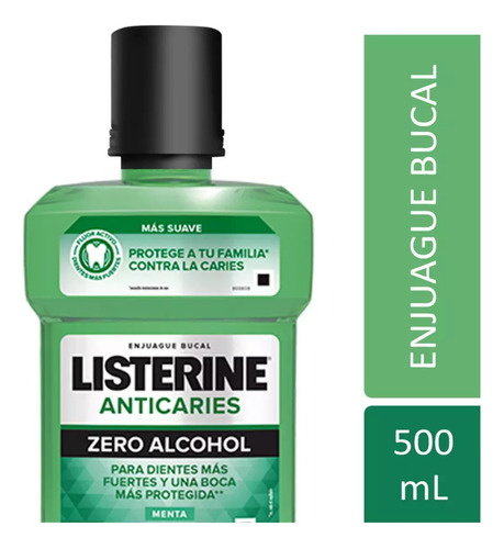 Enjuague Bucal Listerine Anticaries Zero Alcohol  500ml
