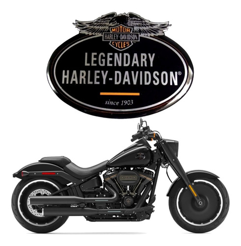 Emblema Adesivo Resinado Legendary Harley Davidson Fk