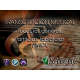 Registro Sadaic Transcripción De Partituras